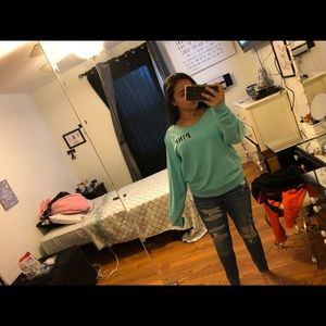 Pink crewneck, size medium!